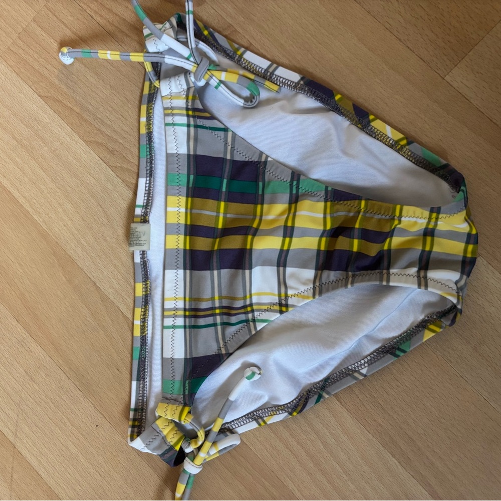 Victoria Secret Plaid Bikini Bottom with Ties
